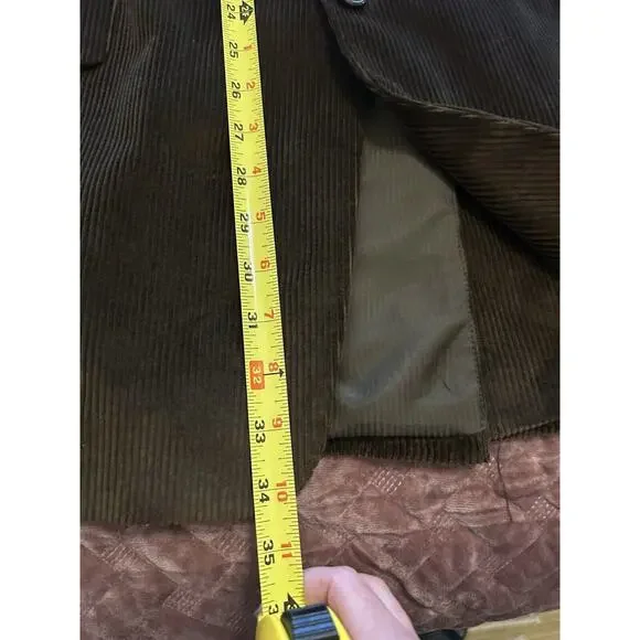 Meeting Street Mens Sport Coat Size 42L Brown Corduroy Blazer Lined 100%‎ Cotton - Picture 12 of 15